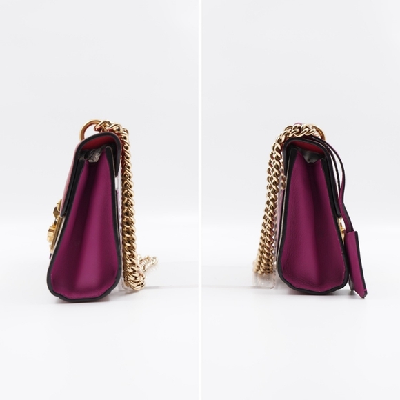 BX35 💕 GUCCI Padlock Shoulder Bag GG Coated Canvas and Leather - Picture 7 of 15